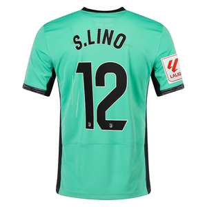 Nike Atletico Madrid Samuel Lino Third Jersey w/ La Liga Patch 23/24 (Spring Green/Black)