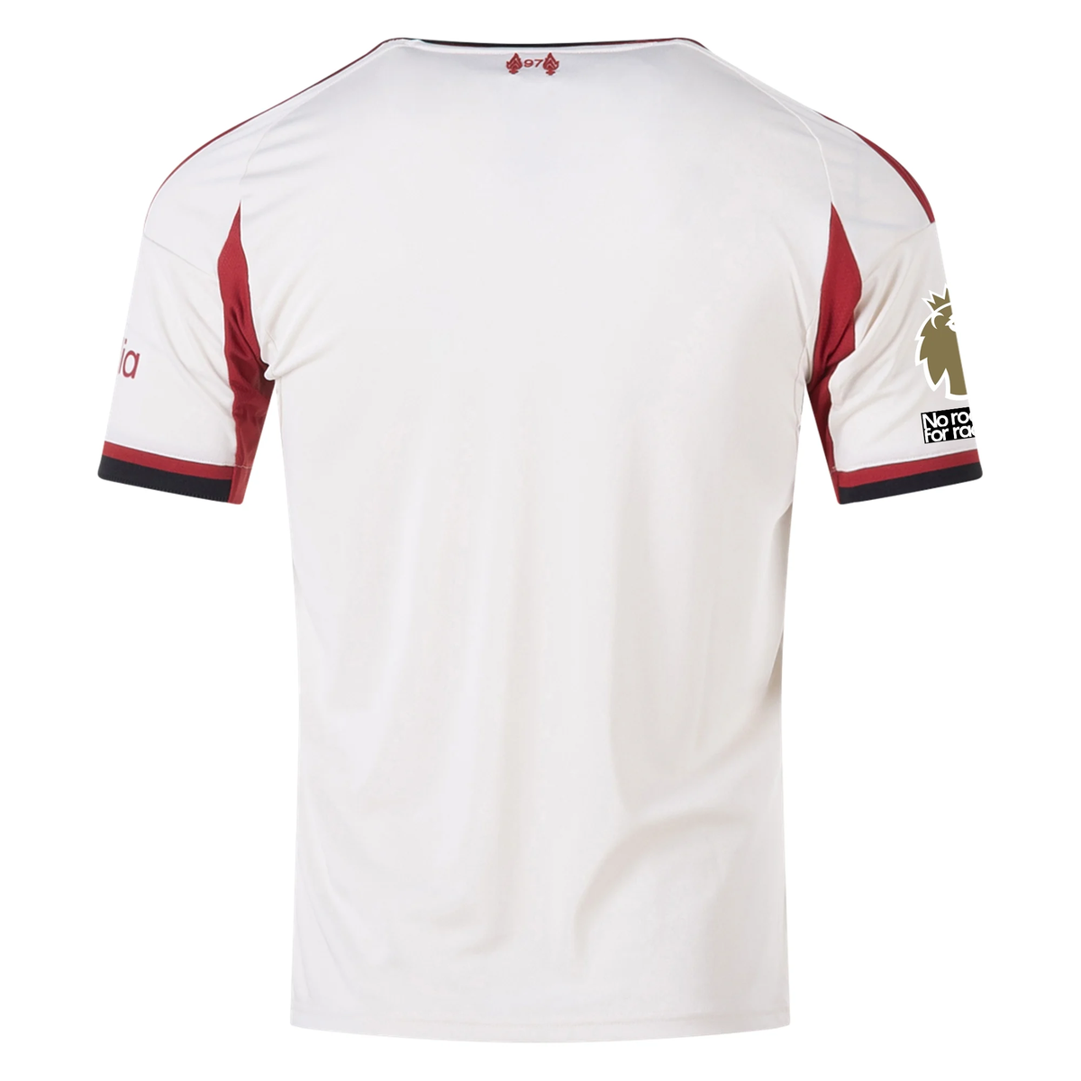 adidas Men's Liverpool Away Jersey w/ EPL Champions + No Room For Racism Patches 25/26 (Wonder White)