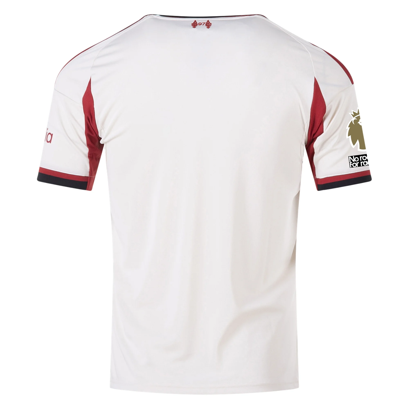adidas Men's Liverpool Away Jersey w/ EPL Champions + No Room For Racism Patches 25/26 (Wonder White)