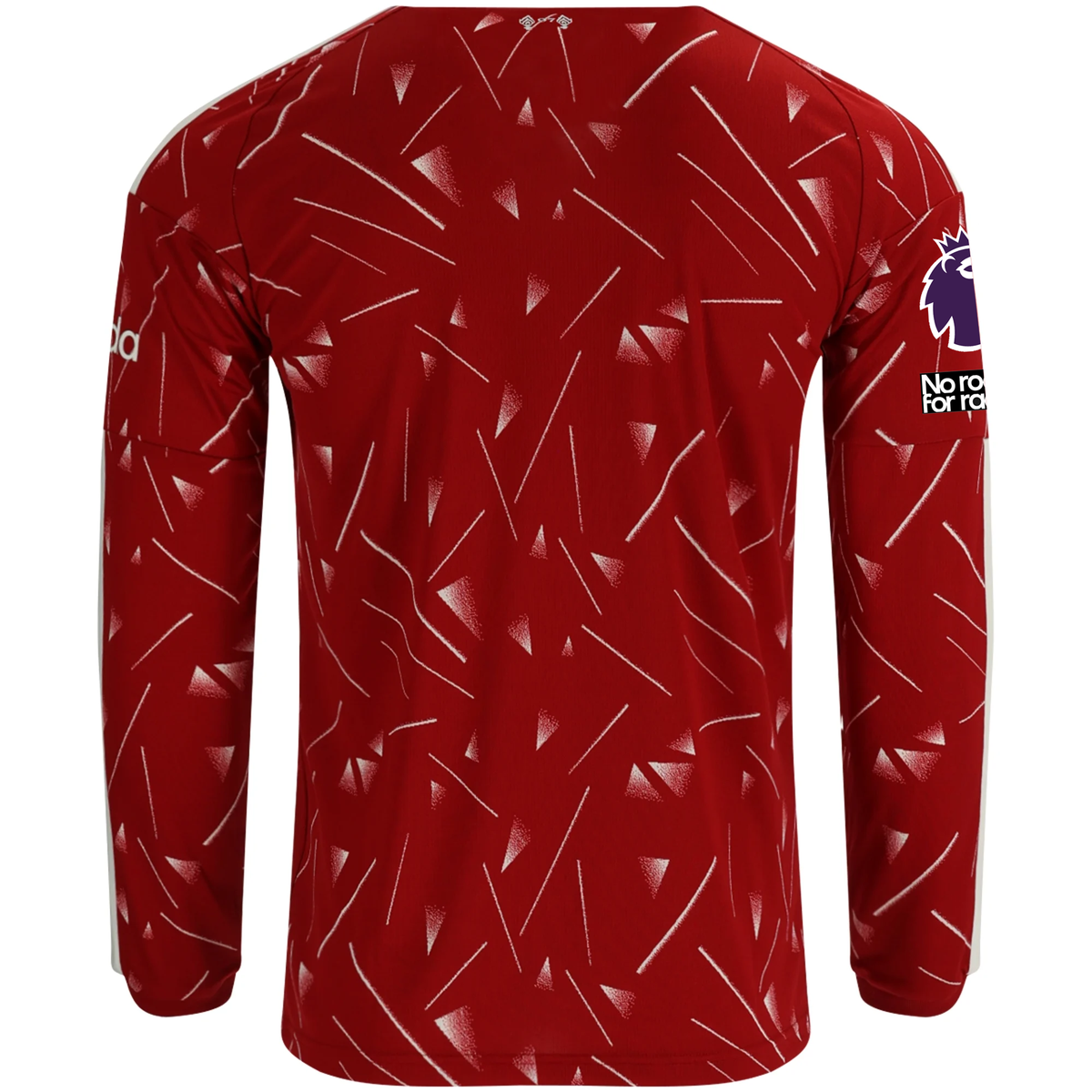 adidas Mens Liverpool Long Sleeve Home Jersey w/ EPL + No Room For Racism Patches 26/27 (Red)