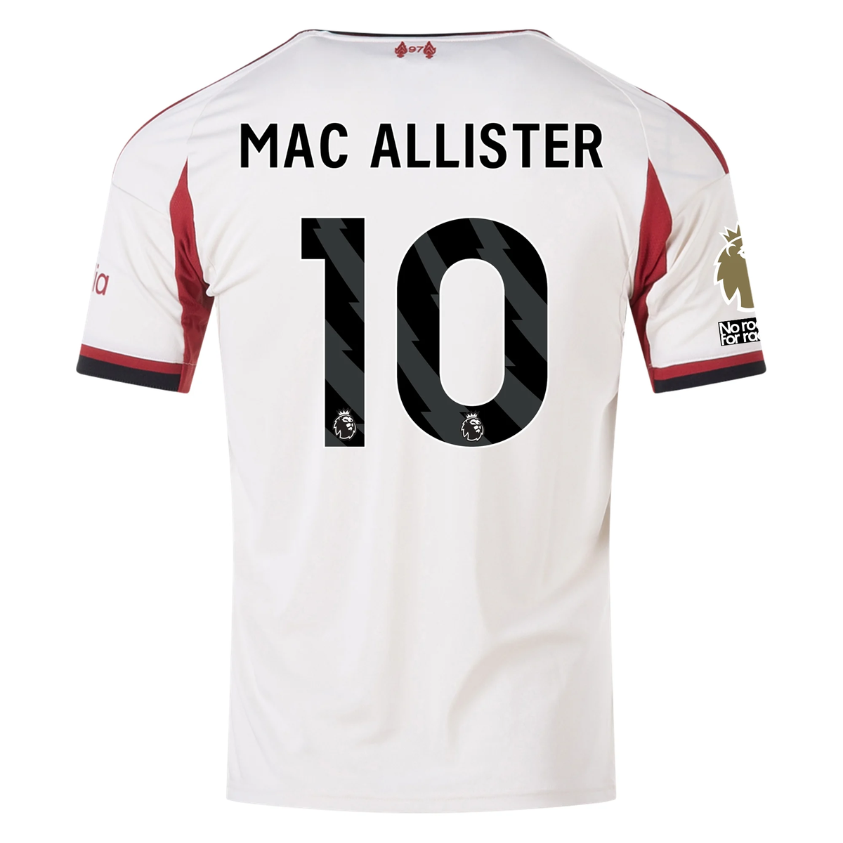 adidas Men&#39;s Liverpool Alexis Mac Allister Away Jersey w/ EPL Champions Patch 25/26 (Wonder White)