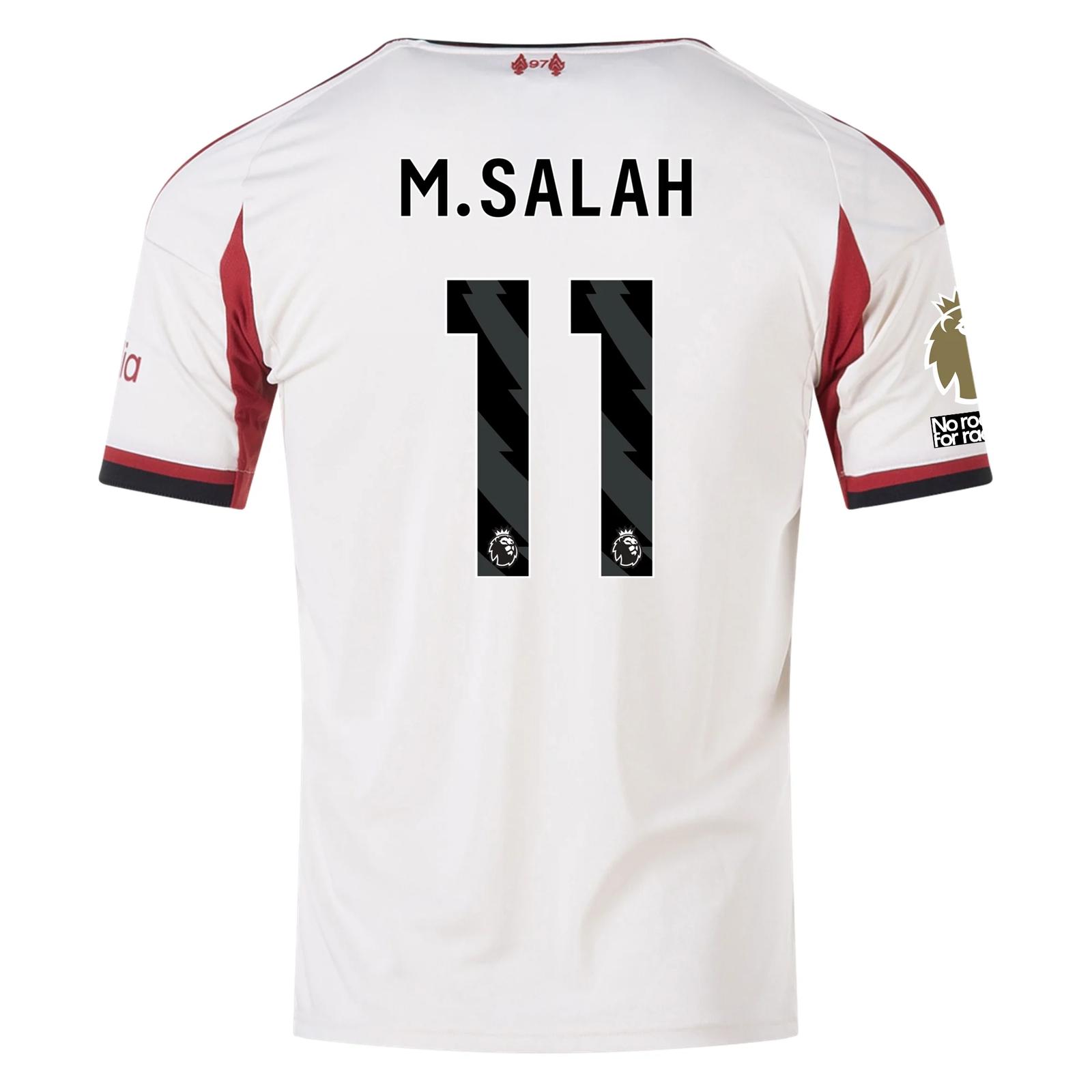 adidas Men's Liverpool Mohamed Salah Away Jersey w/ EPL Champions Patch 25/26 (Wonder White)