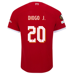 Nike Liverpool Authentic Diogo Jota Vaporknit Match Home Jersey w/ Europa League Patches 23/24 (Red/White)