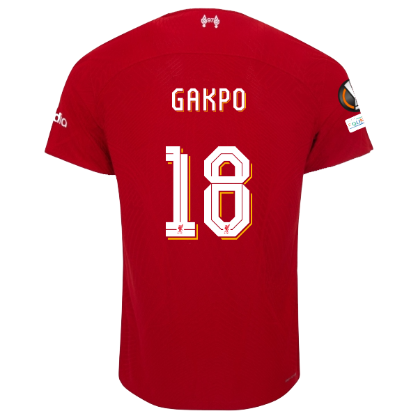 Nike Liverpool Authentic Cody Gakpo Vaporknit Match Home Jersey w/ Eur ...