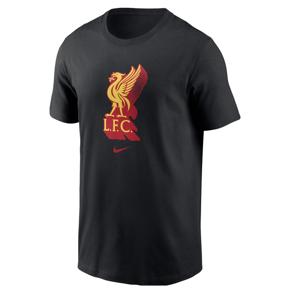 Nike Liverpool Crest T Shirt 24 25 Black Soccer Wearhouse