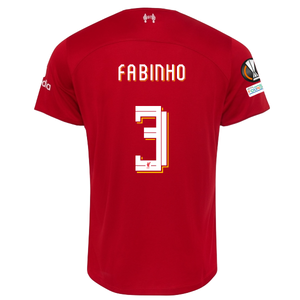 Nike Liverpool Fabinho Home Jersey w/ Europa League Patches 23/24 (Red/White)