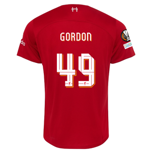 Nike Liverpool Kaide Gordon Home Jersey w/ Europa League Patches 23/24 (Red/White)