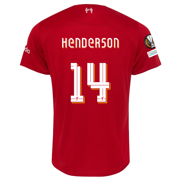Nike Liverpool Jordan Henderson Home Jersey w/ Europa League Patches 2
