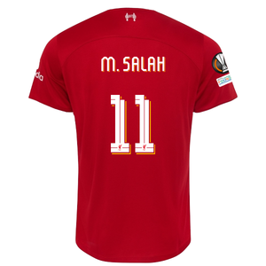 Nike Liverpool Mohamed Salah Home Jersey w/ Europa League Patches 23/24 (Red/White)