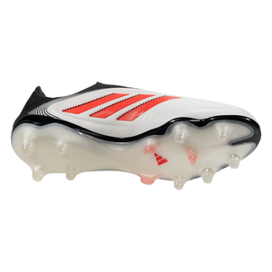 adidas Copa Pure III Elite Laceless FG Soccer Cleats (White/Lucid Red/Black)