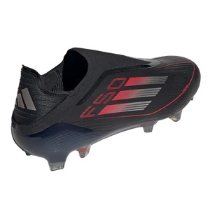 adidas F50 Elite Laceless FG Soccer Cleats (Black/Iron Metallic/Lucid Red)