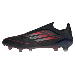 adidas F50 Elite Laceless FG Soccer Cleats (Black/Iron Metallic/Lucid Red)