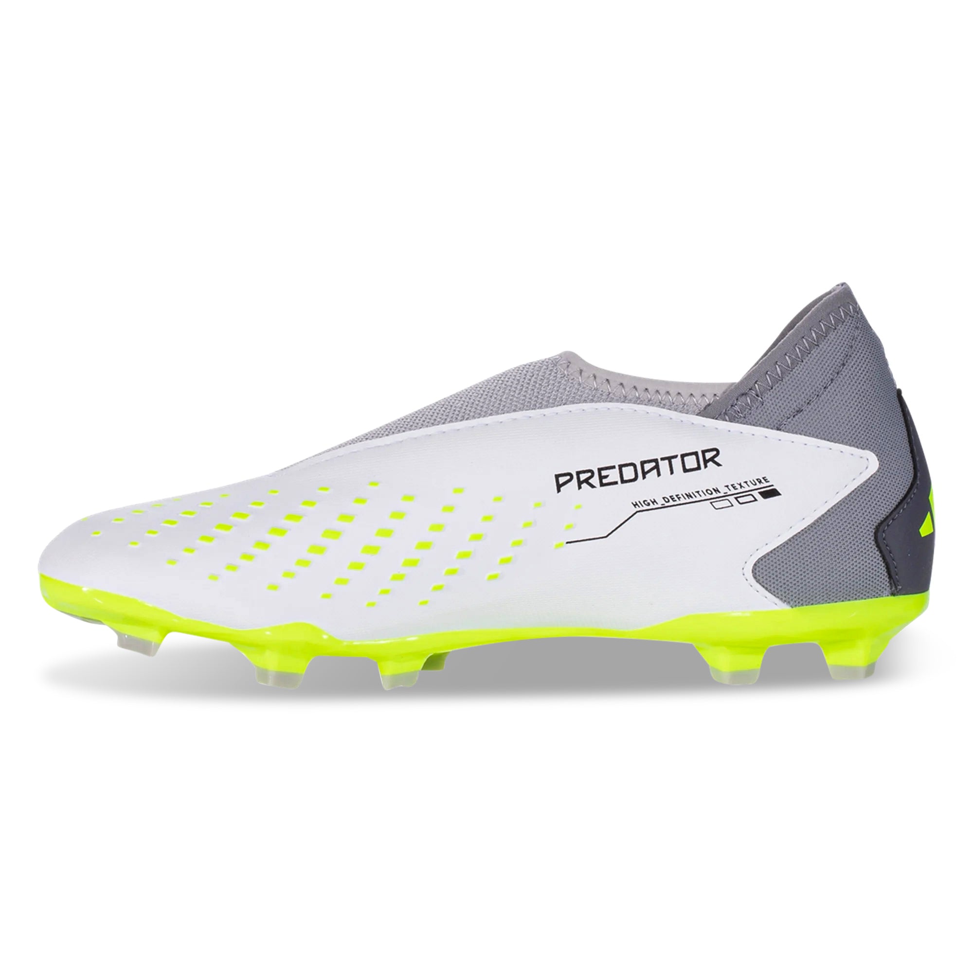 adidas Jr. Predator Accuracy.3 LL Firm Ground Soccer Cleats (White/Core Black/Lucid Lemon)