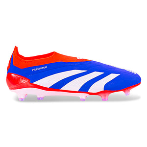 adidas Predator Elite Laceless FG Soccer Cleats (Lucid Blue/White/Solar Red)