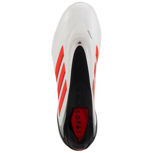 adidas Copa Pure III Elite Laceless FG Soccer Cleats (White/Lucid Red/Black)