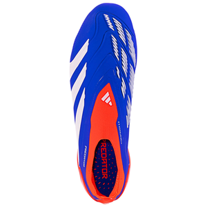 adidas Predator Elite Laceless FG Soccer Cleats (Lucid Blue/White/Solar Red)