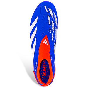 adidas Predator Elite Laceless FG Soccer Cleats (Lucid Blue/White/Solar Red)