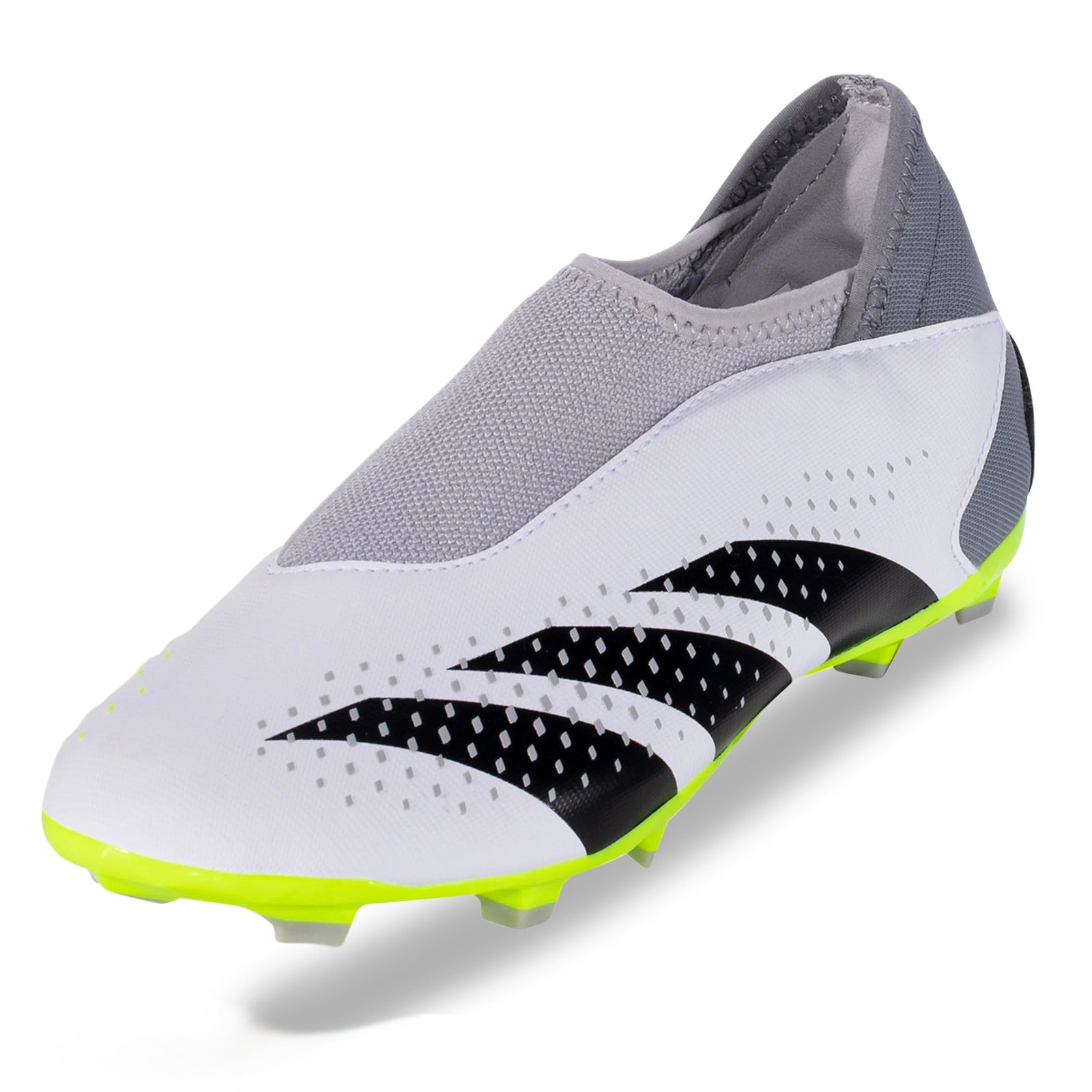 adidas Jr. Predator Accuracy.3 LL Firm Ground Soccer Cleats (White/Core Black/Lucid Lemon)
