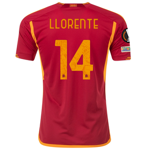 adidas Roma Diego Llorente Home Jersey w/ Europa League Patches 23/24 (Team Victory Red)