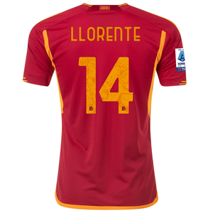 adidas Roma Diego Llorente Home Jersey w/ Serie A Patch 23/24 (Team Victory Red)