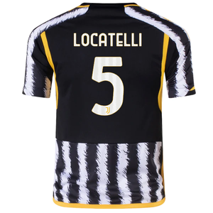 adidas Youth Juventus Locatelli Home Jersey 23/24 (Black/White)