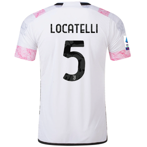 adidas Juventus Authentic Locatelli Away Jersey w/ Serie A Patch 23/24 (White)