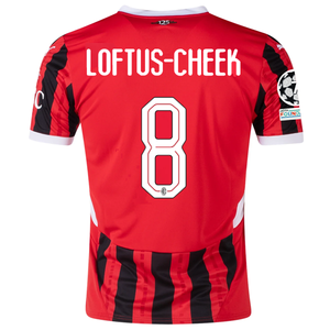 Puma AC Milan Ruben Loftus-Cheek Home Jersey w/ Champions League Patches 24/25 (Puma Red/Puma Black)