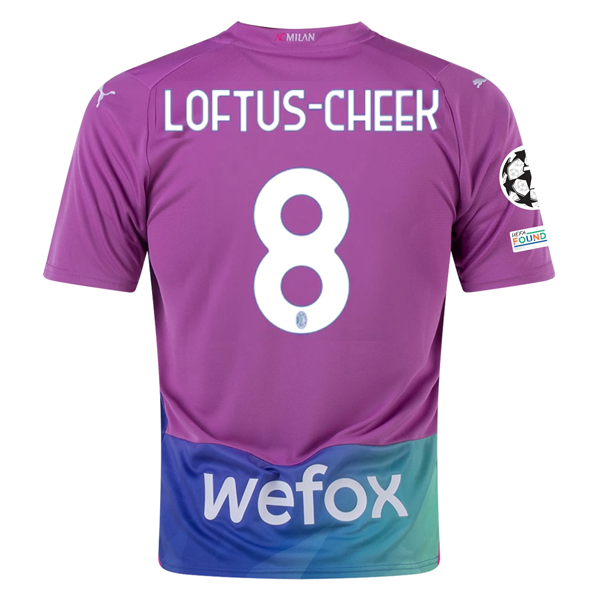 Puma AC Milan Ruben LoftusCheek Third Jersey w/ Champions League Patc