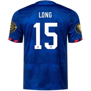 Nike Mens United States Aaron Long Away Jersey w/ Gold Cup Patches 23/24 (Hyper Royal/Loyal Blue)