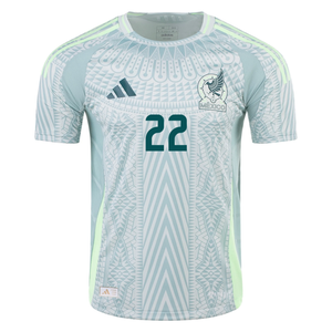 adidas Mens Mexico Authentic Hirving Lozano Away Jersey 24/25 (Linen Green)