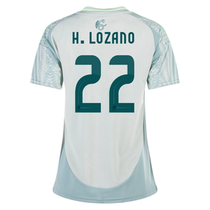 adidas Womens Mexico Hirving Lozano Away Jersey 24/25 (Linen Green)