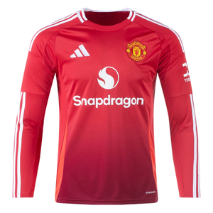 adidas Manchester United Long Sleeve Home Jersey 24/25 (Red)