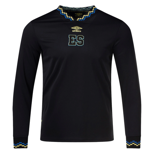 Umbro El Salvador Third Jersey Long Sleeve 23/24 (Black) - Soccer