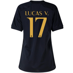 adidas Womens Real Madrid Lucas Vazquez Third Jersey 23/24 (Black)