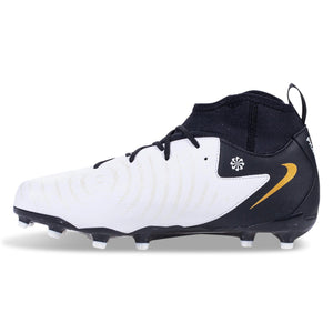 Nike Jr. Phantom Luna II Academy FG/MG Soccer Cleats (White/Black/Metallic Coin)