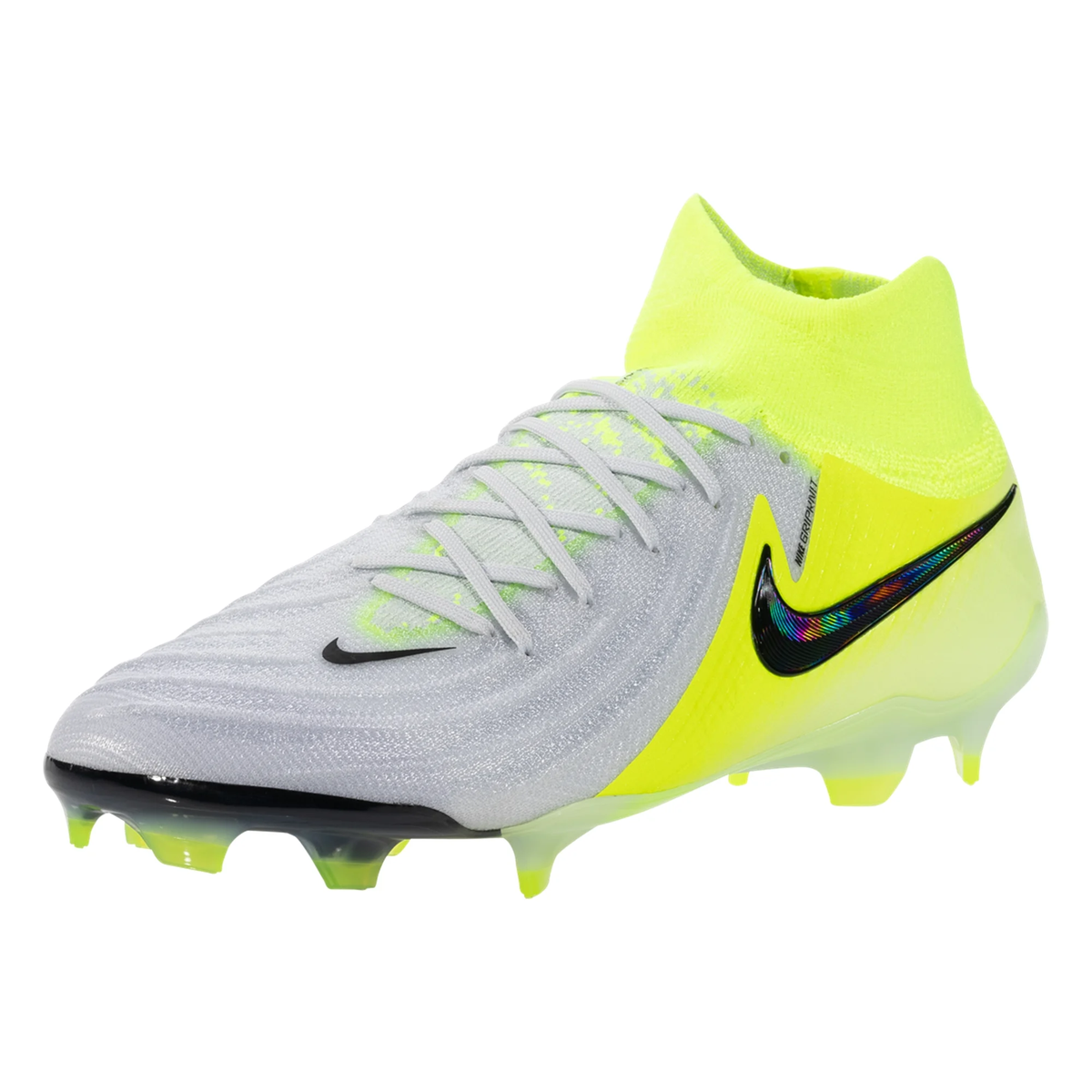 Nike Phantom Luna II Elite FG Soccer Cleats Metallic Slver Black Volt Soccer Wearhouse