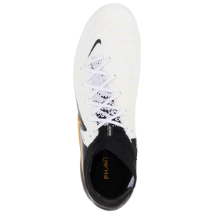 Nike Phantom Luna II Pro Firm Ground Soccer Cleats (White/Black/Metallic Gold Coin)