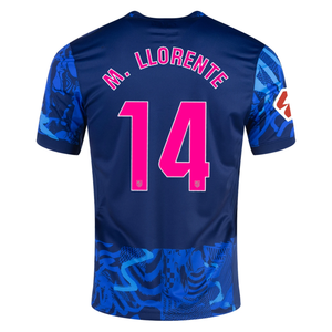 Nike Atletico Madrid Marcos Llorenete Third Jersey w/ La Liga Patch 24/25 (Blue Void/Pink Glow)