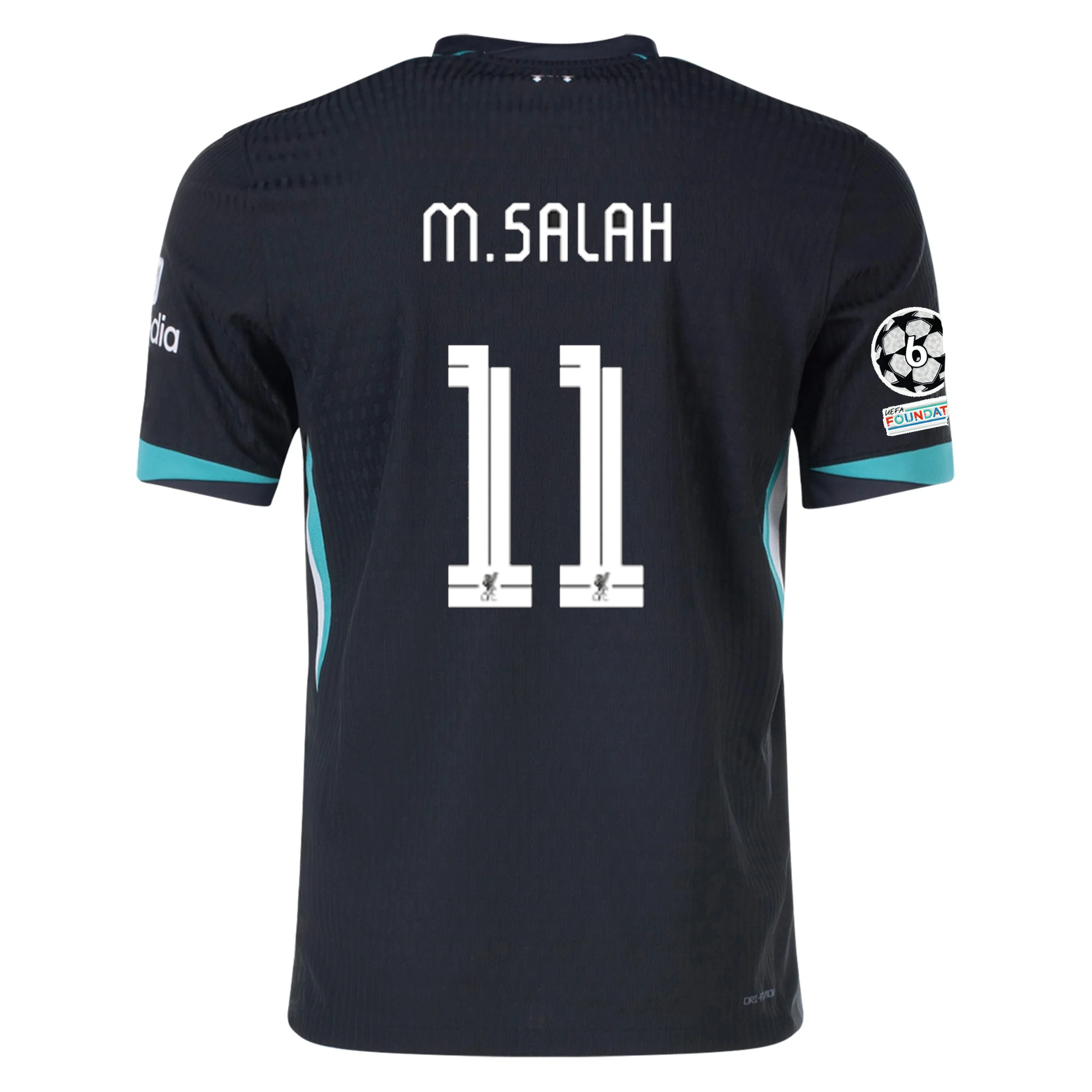 Nike Liverpool Authentic Mohamed Salah Away Jersey w/ Champions League - Soccer Wearhouse