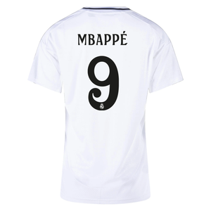 adidas Womens Real Madrid Kylian Mbappe Home Jersey 24/25 (White/Black)