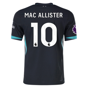 Nike Liverpool Authentic Alexis MacAllister Away Jersey w/ EPL Patch 24/25 (Night Forest/Washed Teal)