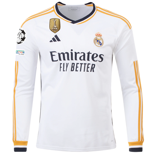 Adidas Vini Jr. Real Madrid 2023/24 Home Long Sleeve Player Jersey