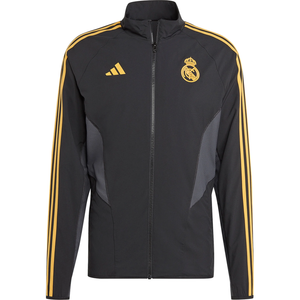 adidas Real Madrid European Anthem Jacket 23/24 (Black/Preloved Yellow)