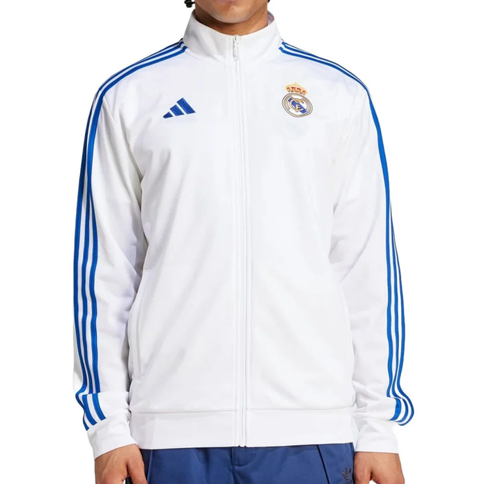 Adidas track jacket blue and white on sale