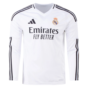 adidas Real Madrid Long Sleeve Home Jersey 24/25 (White)