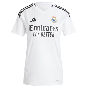 adidas Womens Real Madrid Home Jersey 24/25 (White/Black)