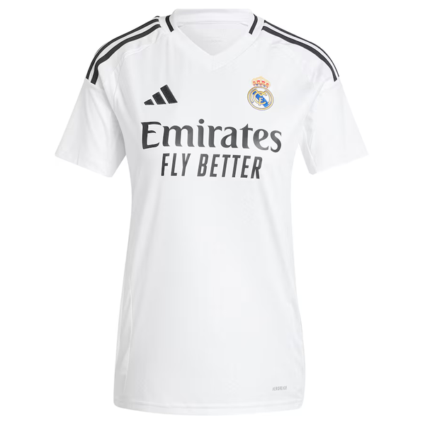 adidas Womens Real Madrid Jude Bellingham Home Jersey 24/25 (White/Bla ...