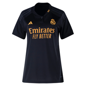 adidas Womens Real Madrid Camavinga Third Jersey 23/24 (Black)