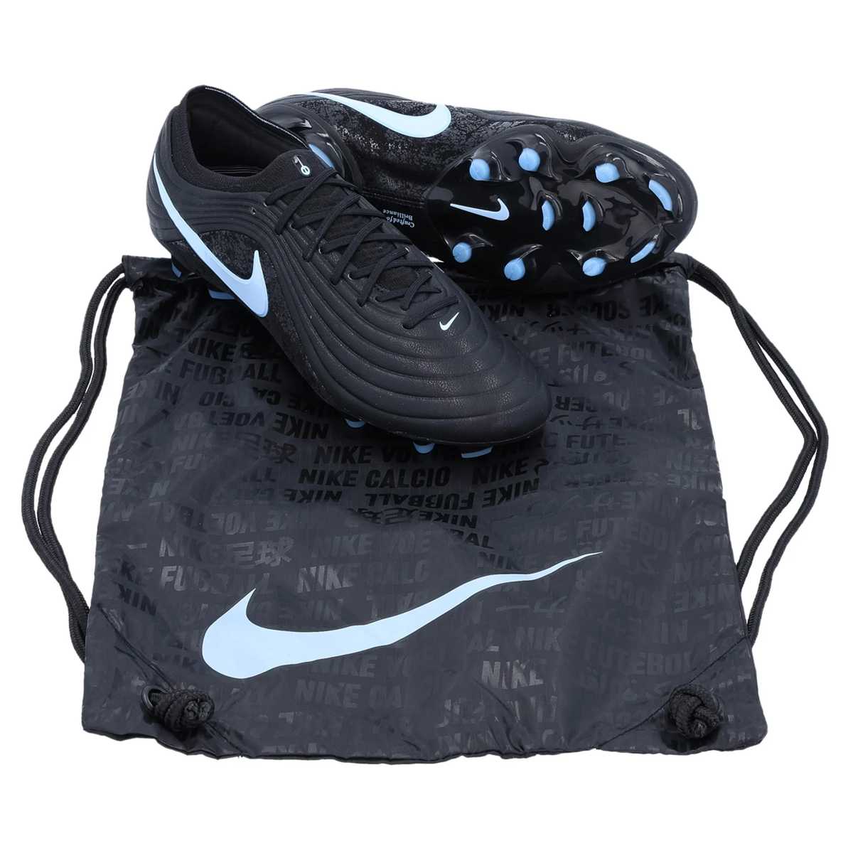 Nike Tiempo Maestro Elite FG Soccer Cleats (Black/Ice Blue)