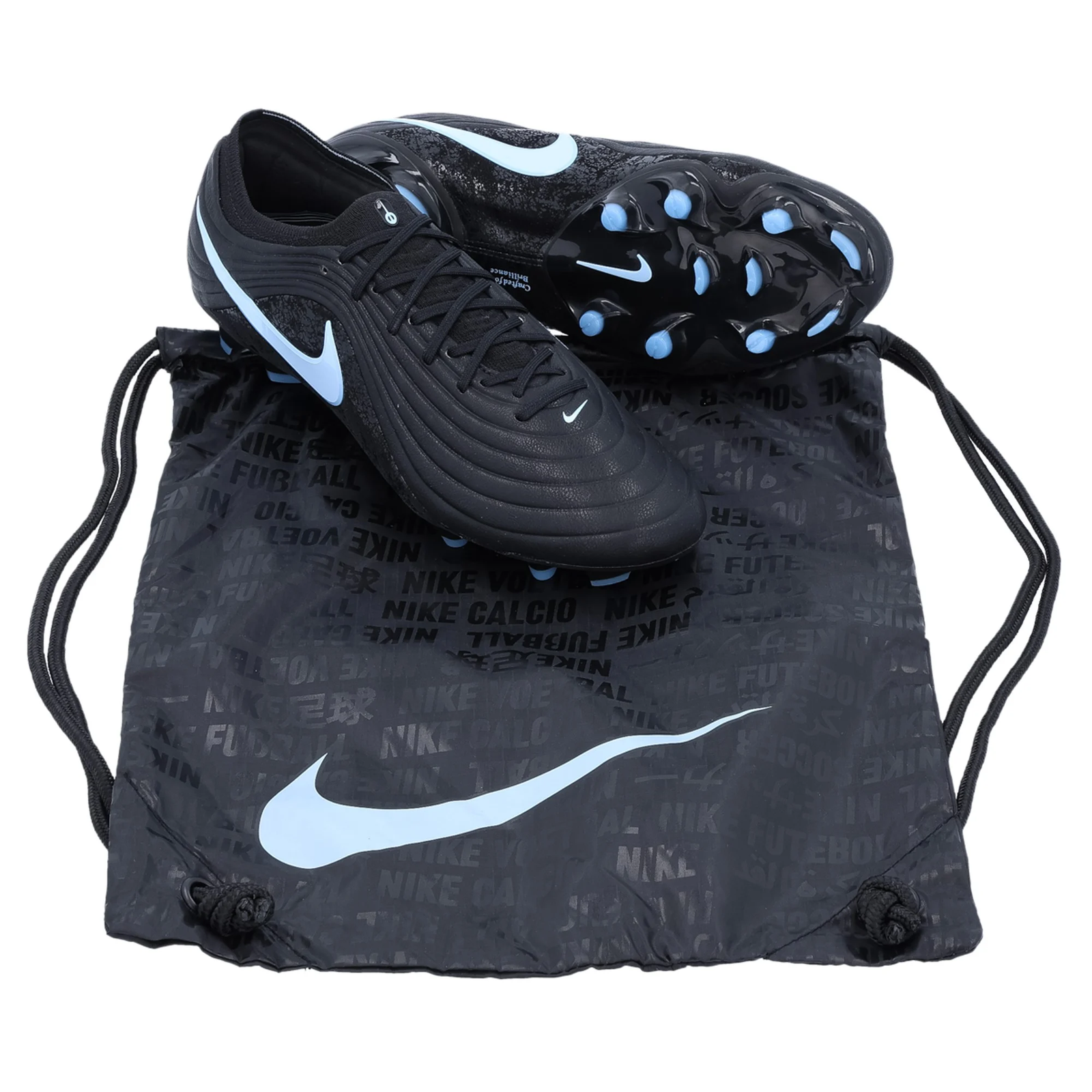Nike Tiempo Maestro Elite FG Soccer Cleats (Black/Ice Blue)